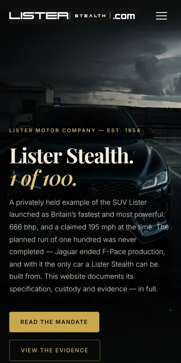 The same site on a phone