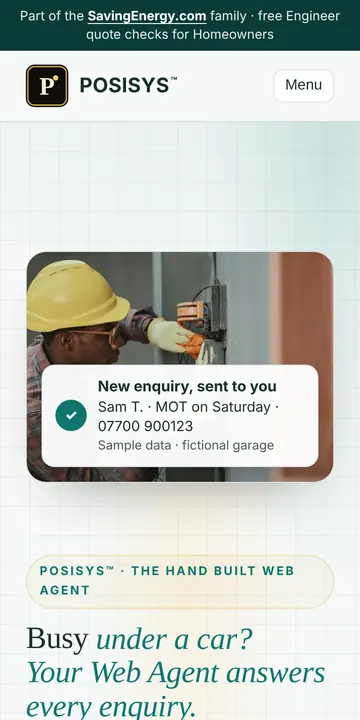 The same site on a phone